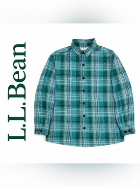 L.L.Bean Fleece Lined Shacket Plaid Men’s Medium